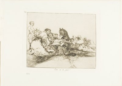 Dat is het ergste!, plaat 74 uit De rampen van de oorlog door Francisco Jose de Goya y Lucientes