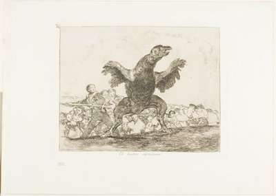 De Vleesetende Gier, plaat 76 uit De Rampen van de Oorlog door Francisco Jose de Goya y Lucientes