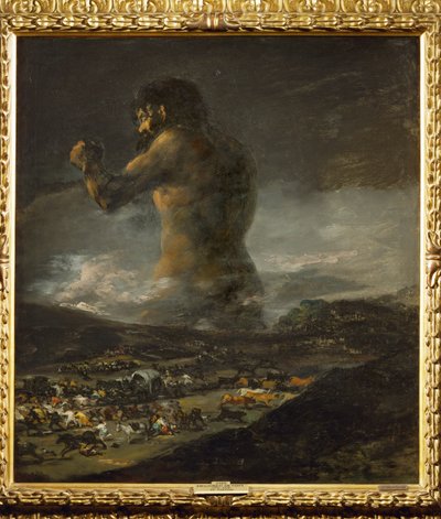 De Kolossus ... (schilderij op doek) door Francisco Jose de Goya y Lucientes