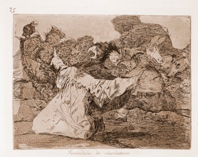 De rampen van de oorlog: Farandole van charlatans (ets uit voorbereidende tekening) door Francisco de Goya