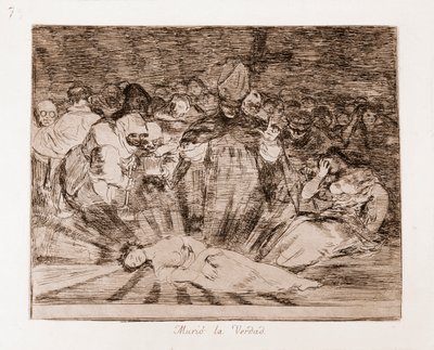De rampen van de oorlog: De waarheid is dood door Francisco de Goya