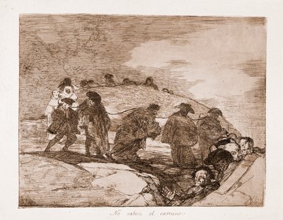 De rampen van de oorlog: Ze kennen de weg niet door Francisco de Goya