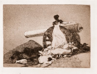 De rampen van de oorlog: Wat een moed! (ets uit een voorbereidende tekening) door Francisco de Goya