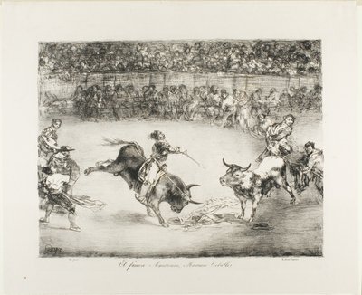 De Beroemde Amerikaan, Mariano Ceballos, uit De Stieren van Bordeaux door Francisco Jose de Goya y Lucientes