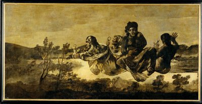 De schikgodinnen ... (schilderij op doek) door Francisco Jose de Goya y Lucientes