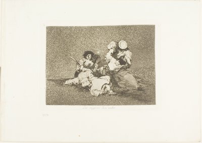 De vrouwen geven moed, plaat vier uit De rampen van de oorlog door Francisco Jose de Goya y Lucientes