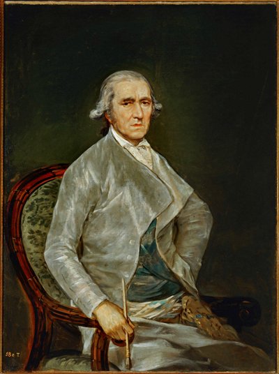 De schilder Francisco Bayeu ... (schilderij op doek) door Francisco Jose de Goya y Lucientes