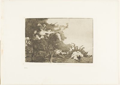 Ze Zijn Het Niet Eens, plaat 17 uit De Rampen van de Oorlog door Francisco Jose de Goya y Lucientes