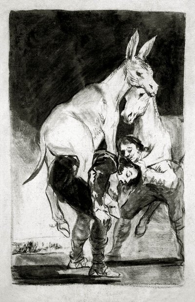 Gij die niet kunt (Tu que no puedes) door Francisco de Goya