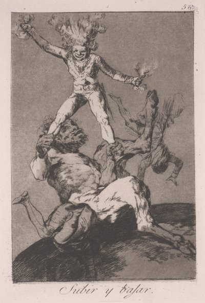 Omhoog en Omlaag (Subir y Bajar) door Francisco de Goya