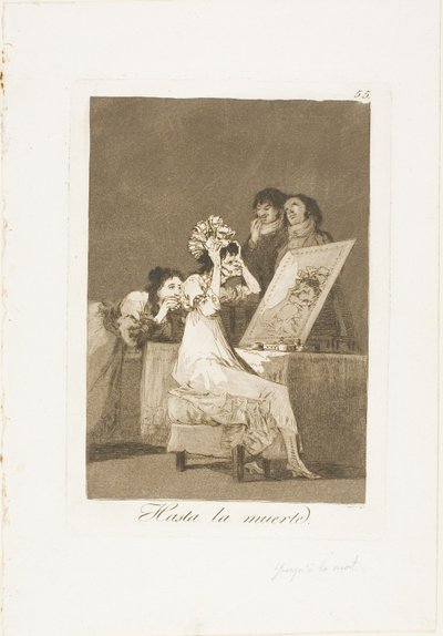 Tot de Dood, plaat 55 uit Los Caprichos door Francisco Jose de Goya y Lucientes
