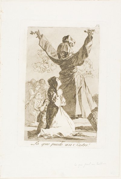 Wat een Kleermaker Kan Doen!, plaat 52 uit Los Caprichos door Francisco Jose de Goya y Lucientes