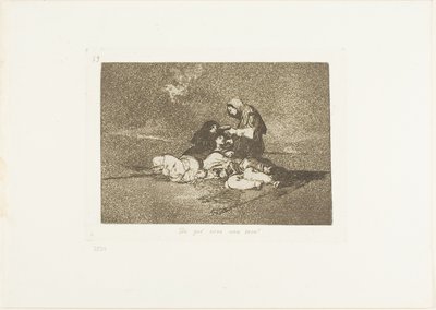 Wat is het nut van een kopje?, plaat 59 uit De rampen van de oorlog door Francisco Jose de Goya y Lucientes