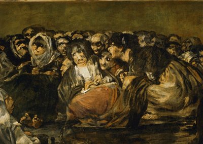 Heksen sabbat ... (schilderij op doek) door Francisco Jose de Goya y Lucientes