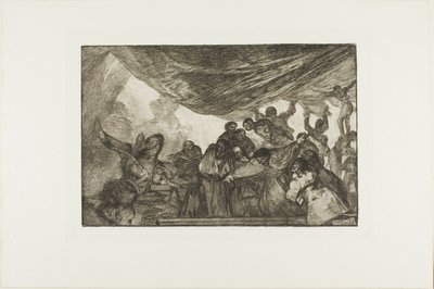 Zonder zichzelf aan God of de duivel aan te bevelen, plaat 15 uit Los Proverbios door Francisco Jose de Goya y Lucientes