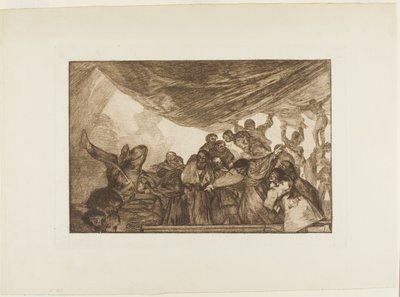 Zonder zichzelf aan God of de duivel te bevelen, plaat 15 uit Los Proverbios door Francisco Jose de Goya y Lucientes