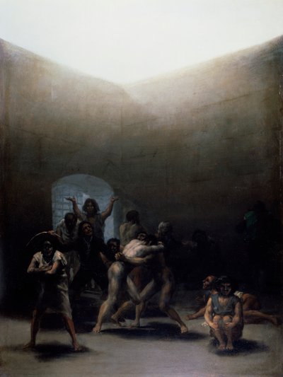 Binnenplaats met Krankzinnigen door Francisco Jose de Goya y Lucientes