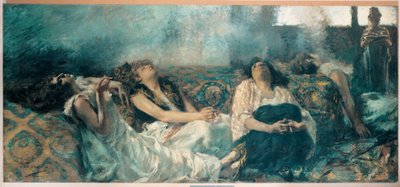 Privécollectie. Alle rokende vrouwen rokers hasjverslaving rook door Francisco Llorens Diaz