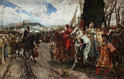 De Overgave van Granada in 1492, 1882 door Francisco Pradilla y Ortiz