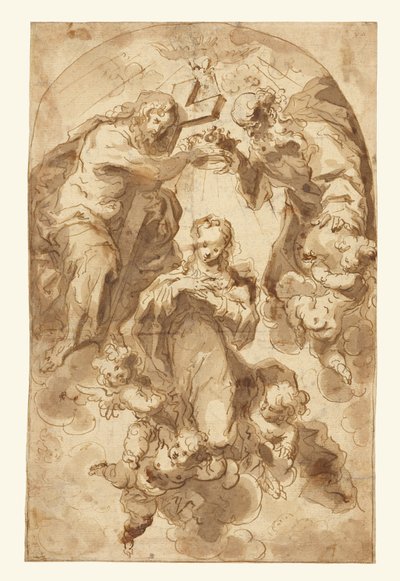 De kroning van de Maagd door Francisco Ribalta