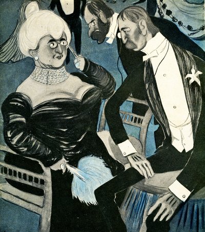 Een Engelsman vraagt een Franse vrouw ten dans, 1905 door Francisco Sancha y Lengo