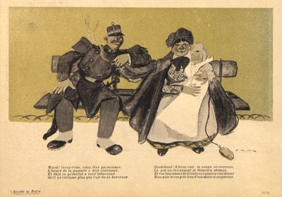 Marie! sta op, je bent lui, cartoon uit L