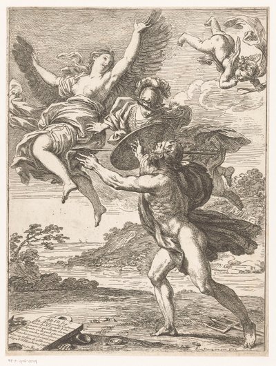 Coronis in een kraai veranderd door Francisco Vieira de Mattos