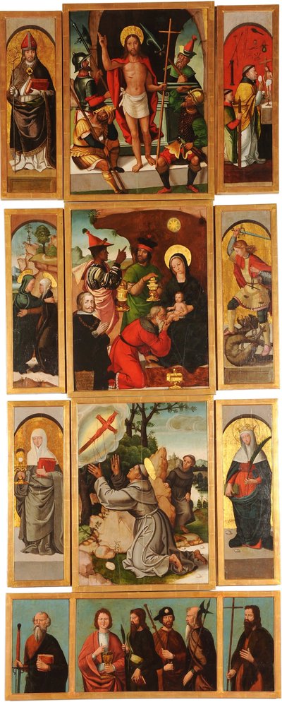 Altaarstuk van de Heiligen Anna en Michaël de Aartsengel Rechterpaneel door Francisco de Comontes