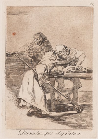 Wees snel, ze ontwaken, laat 18e-begin 19e eeuw door Francisco de Goya
