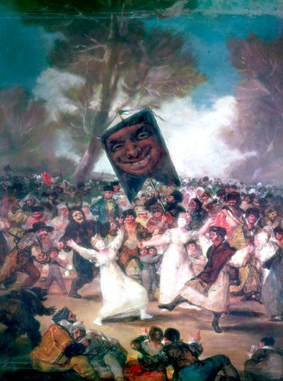 Stierengevecht in een dorp door Francisco de Goya