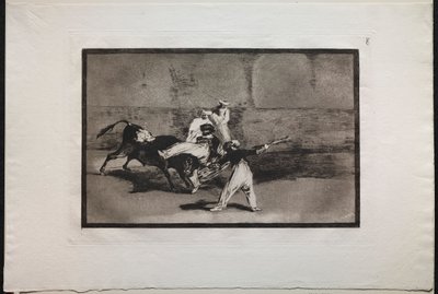 Stierengevechten: Een Moor Gevangen door een Stier in de Ring door Francisco de Goya