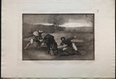 Stierengevechten: Een Andere Manier van Jagen te Voet door Francisco de Goya