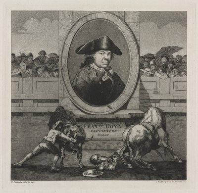 Stierengevechten: Frontispice, 1876 door Francisco de Goya