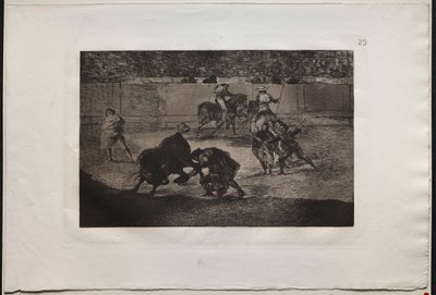 Stierengevechten: Pepe Illo Maakt de Pass van de "Recorte" door Francisco de Goya