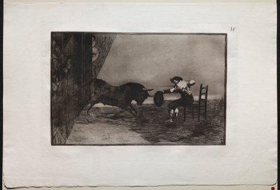 Stierengevechten: De Dapperheid van Martincho in de Ring in Saragossa door Francisco de Goya