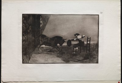 Stierengevechten: De durf van Martincho in de ring in Zaragoza, 1876 door Francisco de Goya