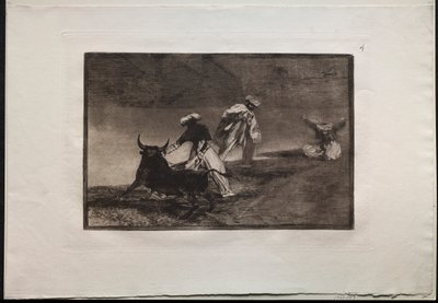 Stierengevechten: Ze Spelen een Andere met de Cape in een Omheining door Francisco de Goya