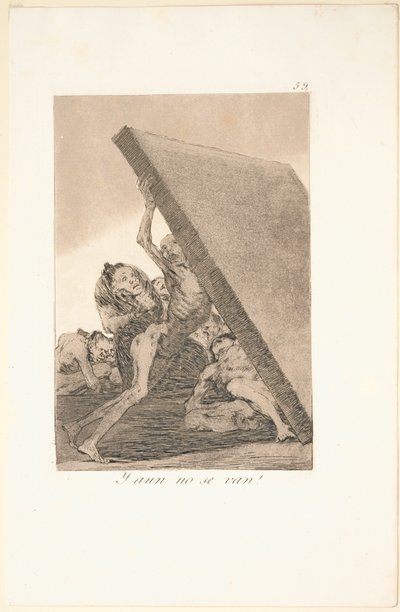Caprichos: En nog steeds gaan ze niet! door Francisco de Goya