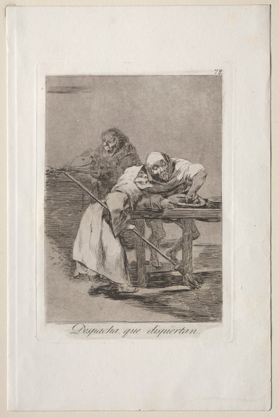 Caprichos: Wees snel, ze worden wakker door Francisco de Goya