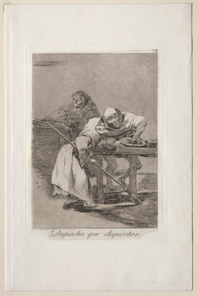 Caprichos: Wees snel, ze worden wakker door Francisco de Goya