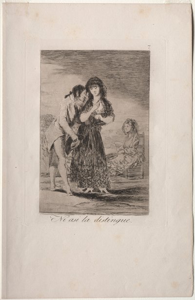 Caprichos: Zelfs zo kan hij haar niet begrijpen door Francisco de Goya