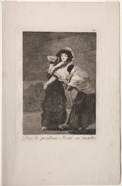 Caprichos: In godsnaam: en het was haar moeder door Francisco de Goya
