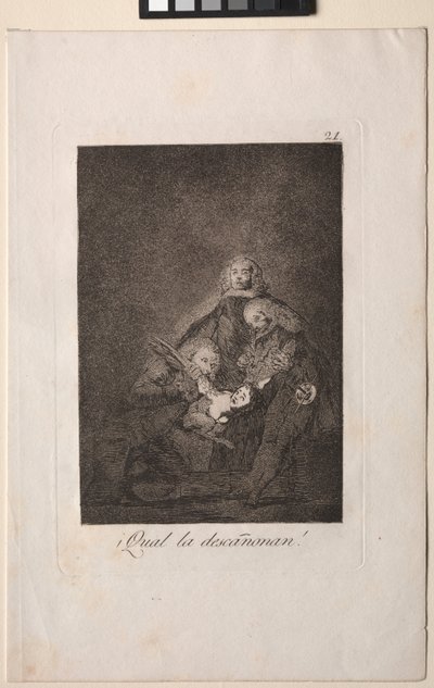 Caprichos: Hoe ze haar plukken! door Francisco de Goya