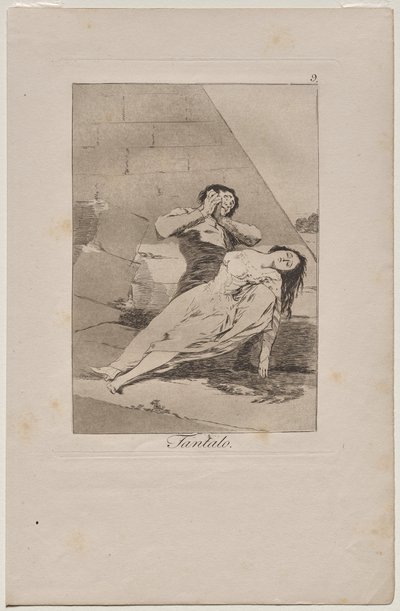 Caprichos: Tantalus door Francisco de Goya