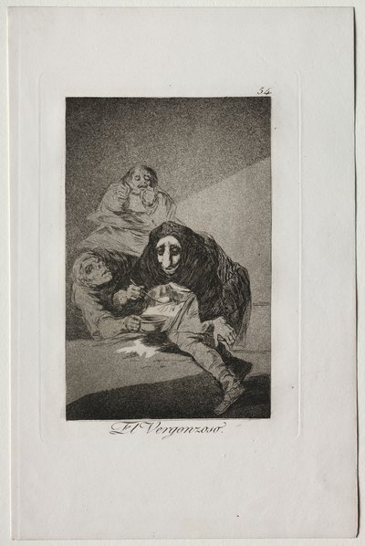 Caprichos: De beschaamde door Francisco de Goya