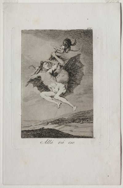 Caprichos: Daar gaat het. door Francisco de Goya
