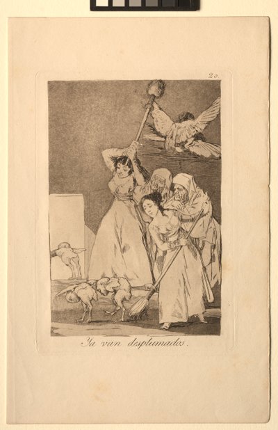 Caprichos: Daar gaan ze geplukt, d.w.z. geplukt door Francisco de Goya