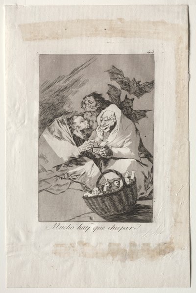 Caprichos: Er is Genoeg om te Zuigen, 1799 door Francisco de Goya