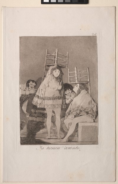 Caprichos: Ze hebben al een zitplaats door Francisco de Goya