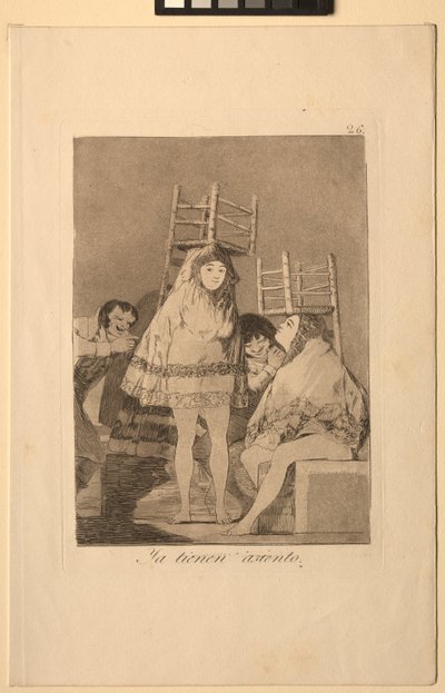 Caprichos: Ze hebben al een stoel door Francisco de Goya